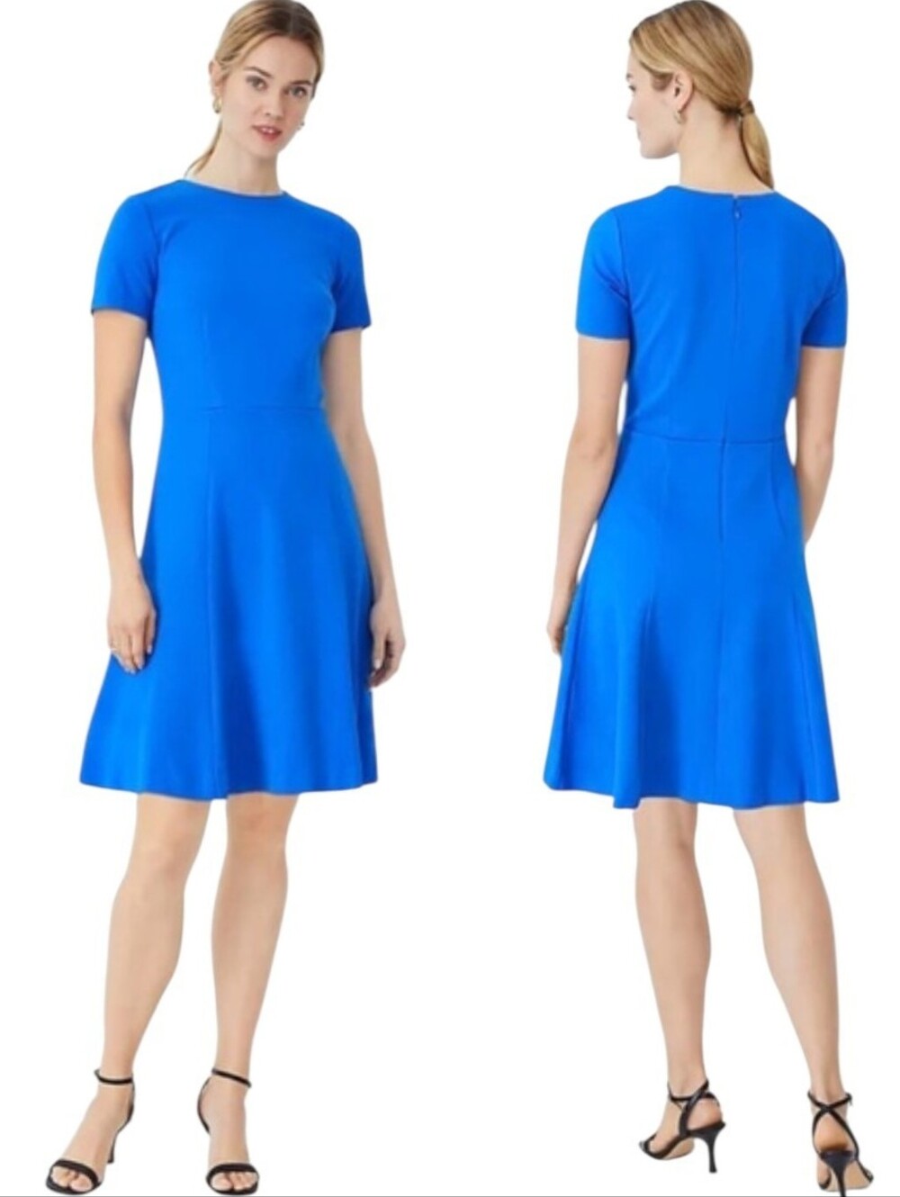 Ann Taylor Paneled Fit-And-Flare Midi Dress
